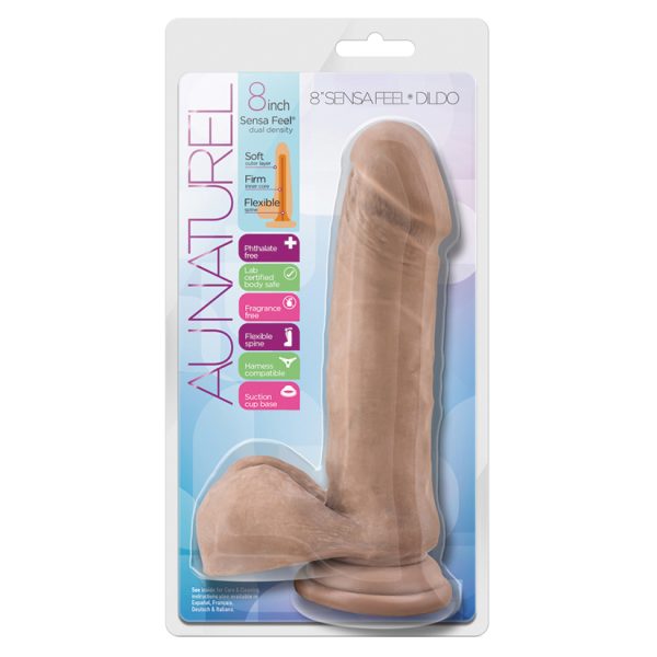 Au Naturel Sensa Feel Dildo-Latin 8"