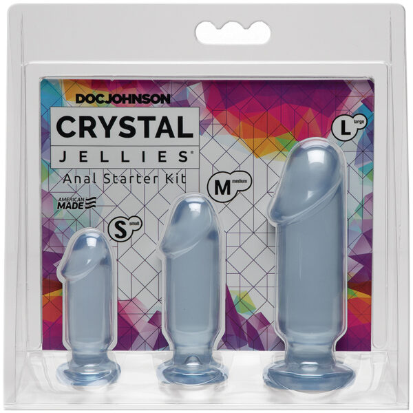 Anal Toy Crystal Jellies Anal Starter Kit-Grey