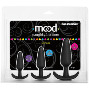 Anal Toy Mood Naughty 1 Silicone Trainer Set-Black