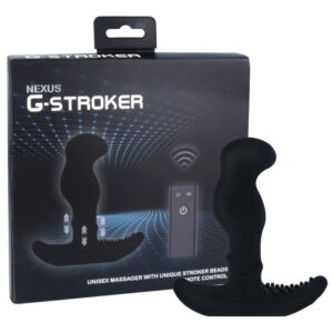 Anal Toy Nexus G Stroker Unisex Massager with Stroker Beads-Black