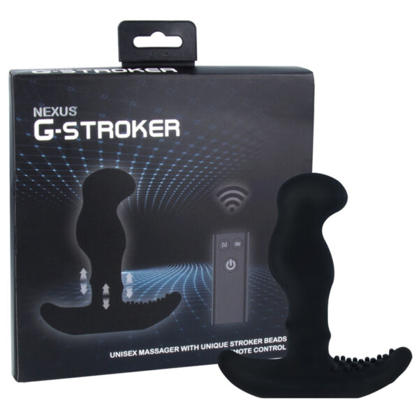 Anal Toy Nexus G Stroker Unisex Massager with Stroker Beads-Black