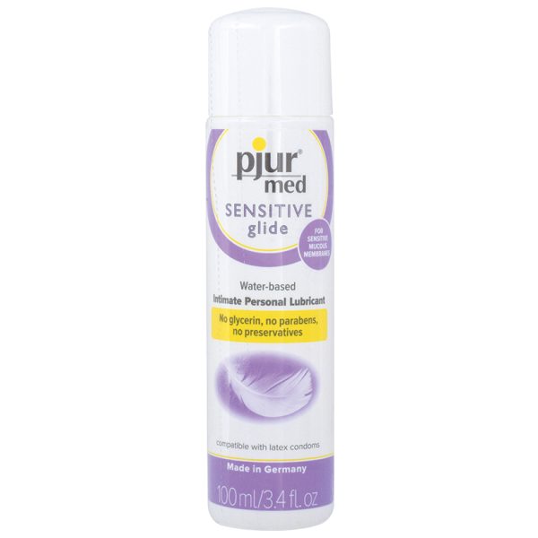 pjur med SENSITIVE Glide Water-based Intimate Personal Lubricant 3.4oz