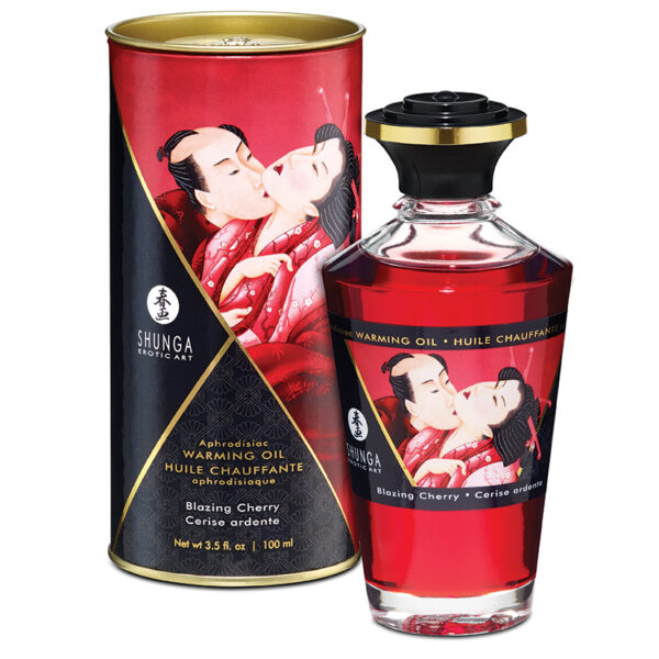 Body Oil Shunga Cherry Aphrodisiac Warming Oil-Blazing 3.5oz