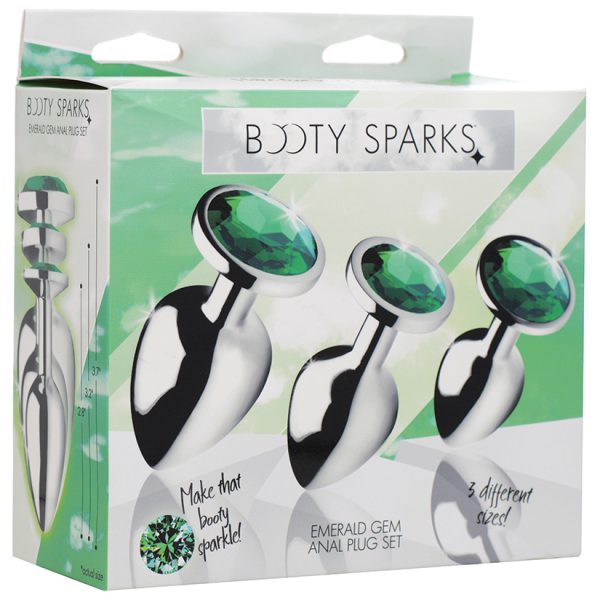 Booty Sparks Emerald Gem Anal Plug Set