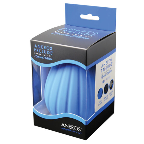 Anal Toy Aneros Prelude Enema Bulb Kit-Blue