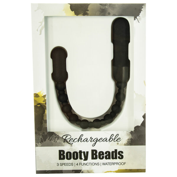 Anal Toy Booty Beads Rechargeable 7 Function-Black