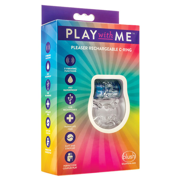 Play With Me Pleaser Rechargeable C-Ring-Blue