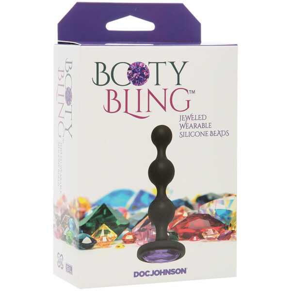 Anal Toy Booty Bling Wearable Silicone Beads-Purple