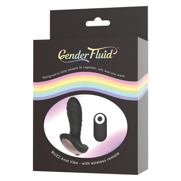 Anal Toy Gender Fluid Buzz Vibe-Black