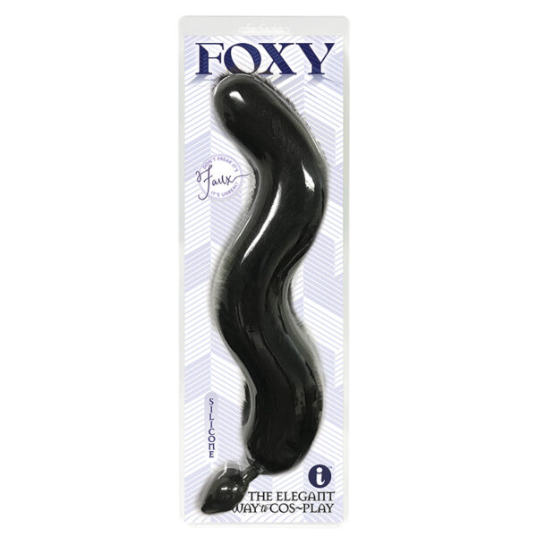 Anal Toy Foxy Silicone Tail Butt Plug-Black