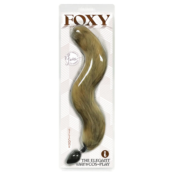 Anal Toy Foxy Silicone Tail Butt Plug-Gold