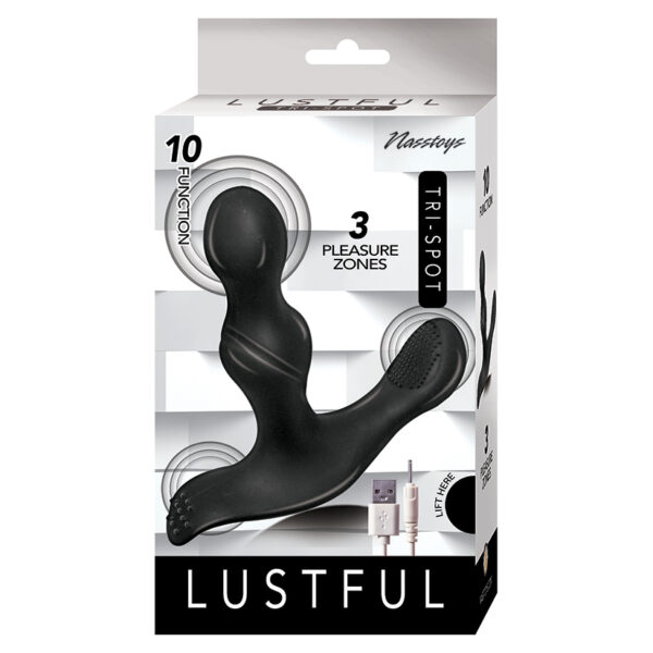 Anal Toy Lustful Tri-Spot-Black
