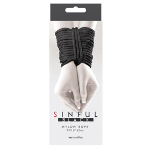 Sinful Nylon Rope-Black 25ft