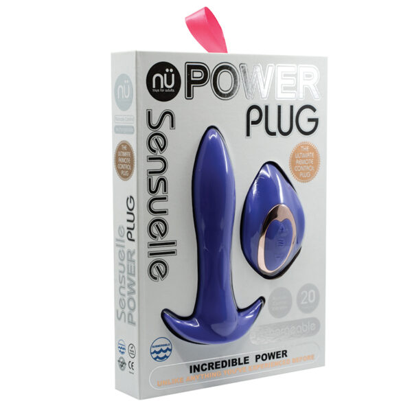 Anal Toy Sensuelle Power Plug with Remote Control-Ultra Violet