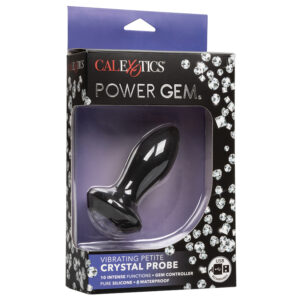 Anal Toy Power Gem Vibrating Petite Crystal Probe-Black