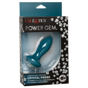Anal Toy Power Gem Vibrating Petite Crystal Probe-Blue