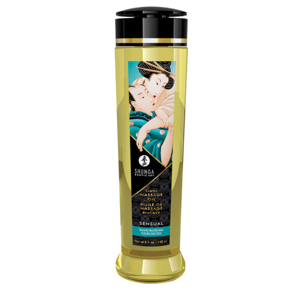 Shunga Erotic Massage Oil-Island Blossoms 8oz