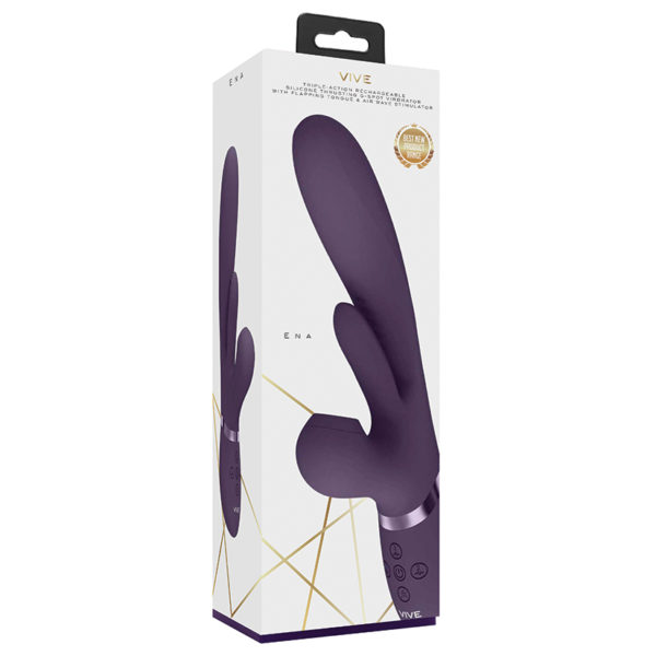 Vive Thrusting G-Spot Flapper Air Wave Stimulator-Purple