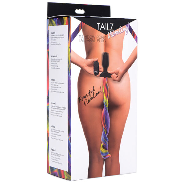 Anal Toy Tailz Vibrating Tail-Rainbow