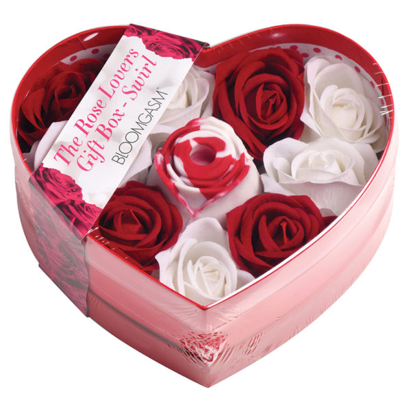 Bloomgasm Sucking Rose Heart Box-Red/White