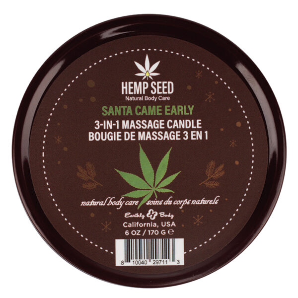 Earthly Body Hemp Seed 3 In 1 Massage Candles-Santa Came Early