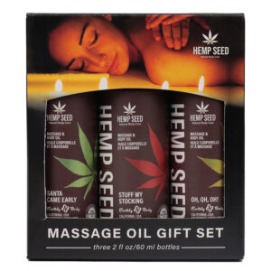 Earthly Body Hemp Seed Massage Oil Holiday Gift Set