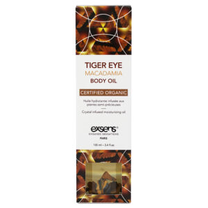 Exsens Organic Body Oil with stones-Tiger Eye Macadamia