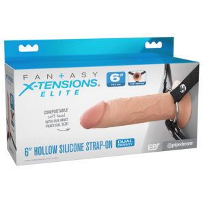 Fantasy X-Tensions Elite Silicone Hollow Strap On-Light 6"