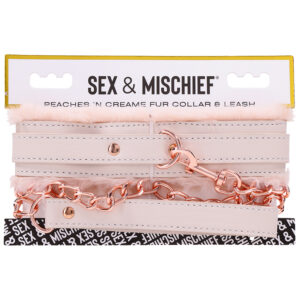 S&M Peaches ?n CreaMe Fur Collar & Leash