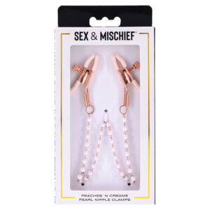 S&M Peaches ?n CreaMe Pearl Nipple Clamps