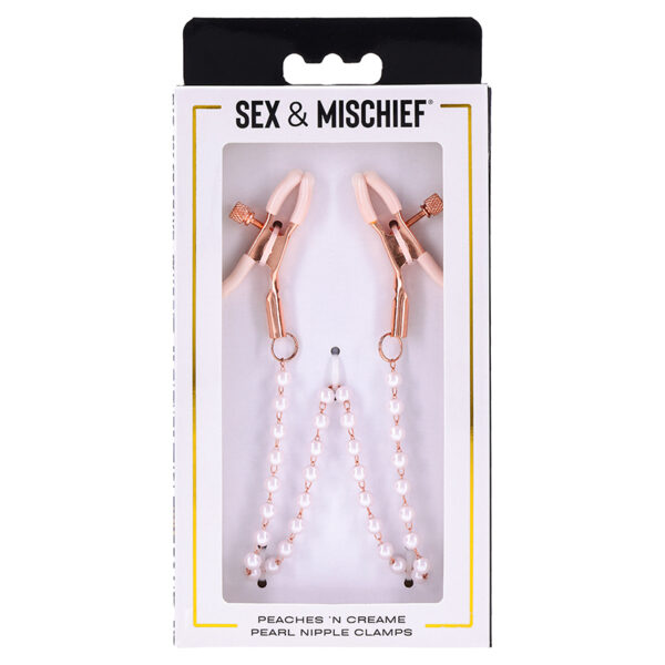 S&M Peaches ?n CreaMe Pearl Nipple Clamps