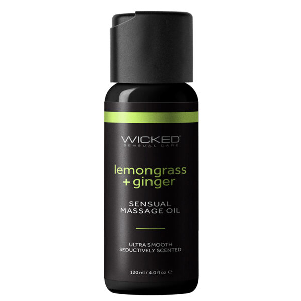 Wicked Sensual Massage Oil-Lemongrass and Ginger 4oz