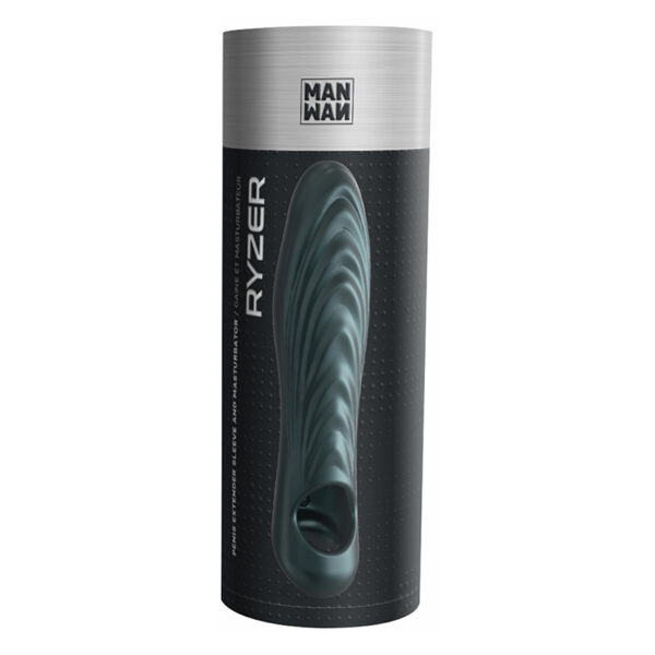 Man Wan Ryzer Penis Extender and Soft Mastubating Sleeve-Pine Grey